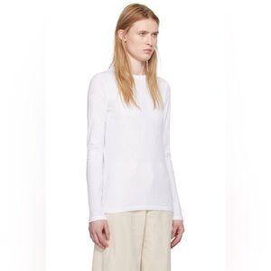 rag & bone Women's The Knit Slub Longsleeve Top White Medium